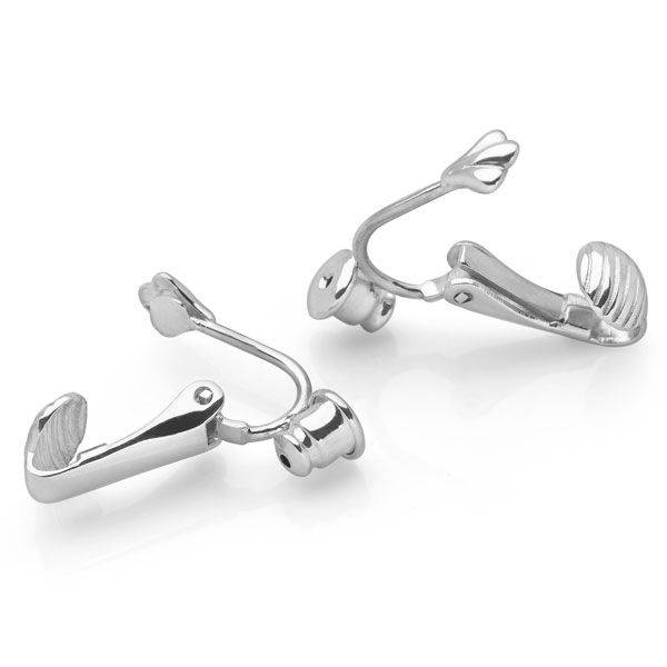 Deluxe Clip On Earring Converter - Silver Earrings - Silver by Mail