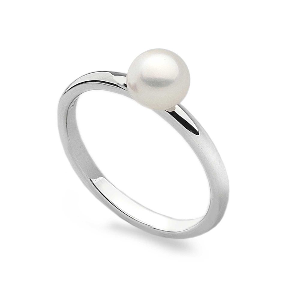 Pearl Stack Ring - Silver Rings - Silver by Mail