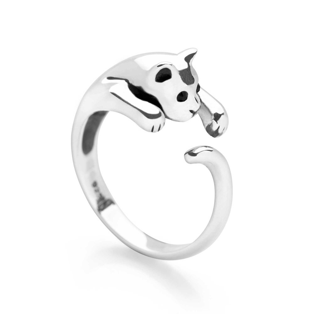 Cute Cat Ring - Silver Rings - Silver by Mail